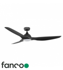 Fanco Horizon 2, 64" DC LED Ceiling Fan with Smart Remote Control in Black
